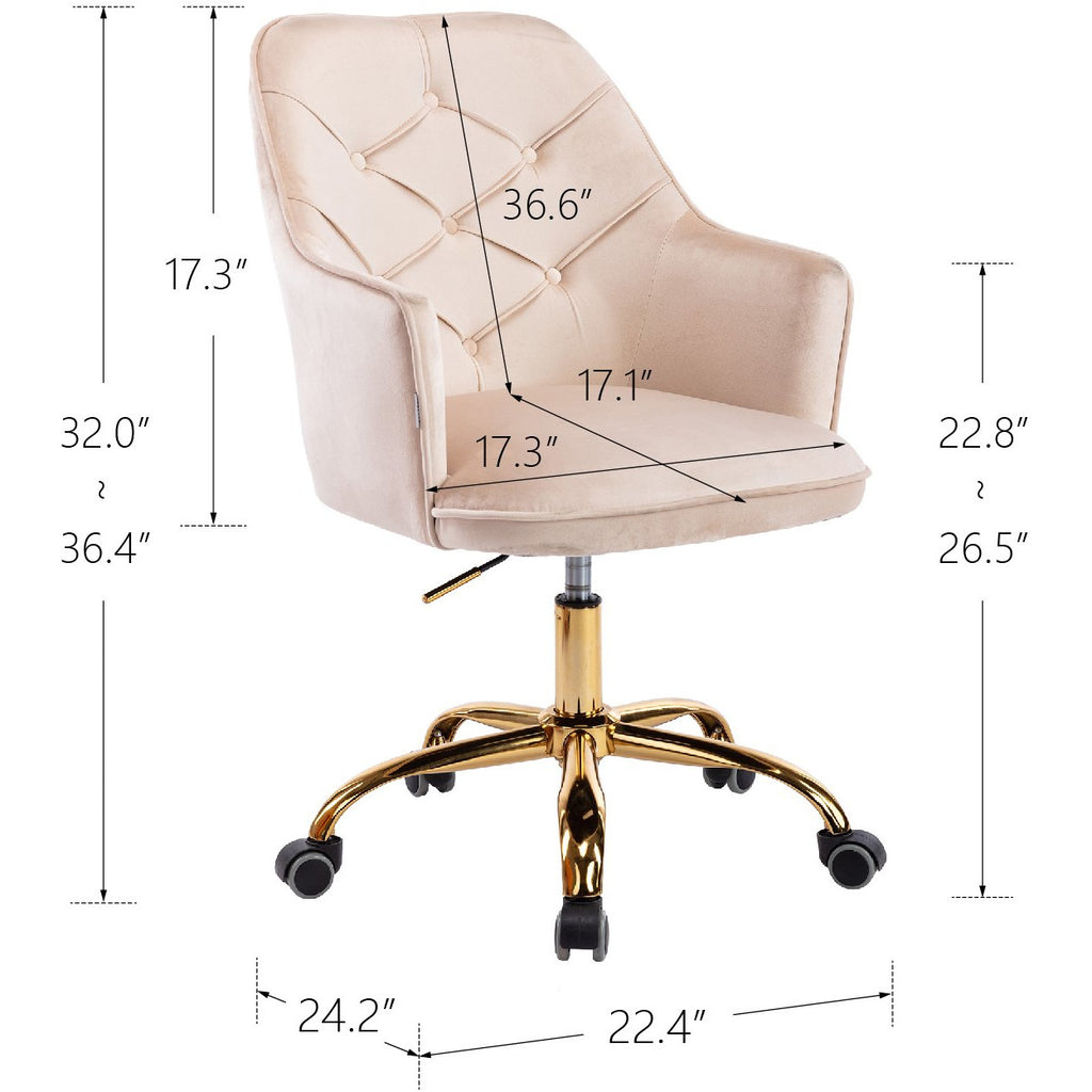 Gray Velvet Swivel Shell Chair for Living Room, Office Chair, Modern Leisure Arm Chair