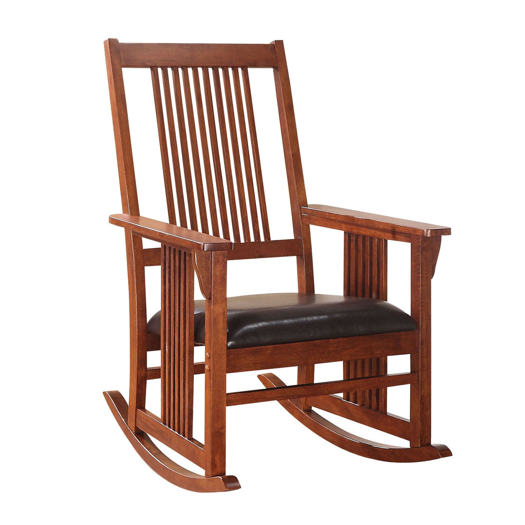 Saddle Brown Kloris Rocking Chair in Tobacco