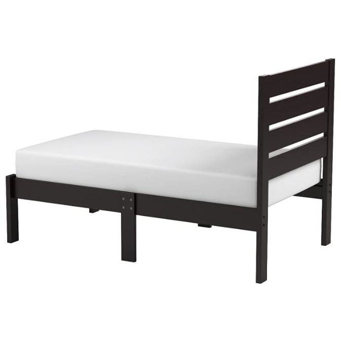 Light Gray Kenney Twin Bed With Slatted Headboard in Espresso BH21085T