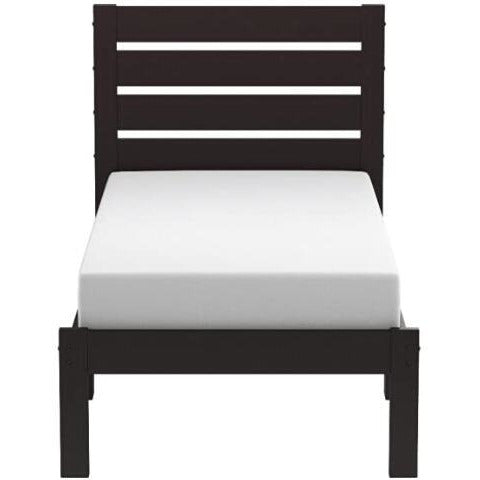 Gray Kenney Twin Bed With Slatted Headboard in Espresso BH21085T