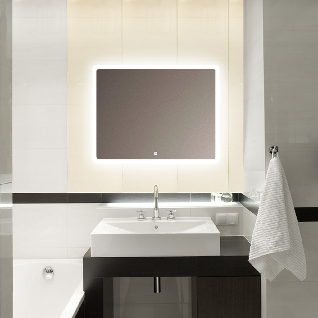 Dim Gray Bathroom Vanity LED Lighted Mirror
