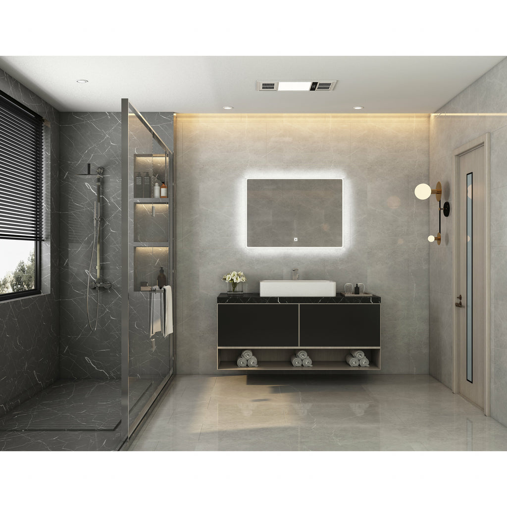 Gray Bathroom Vanity LED Lighted Mirror