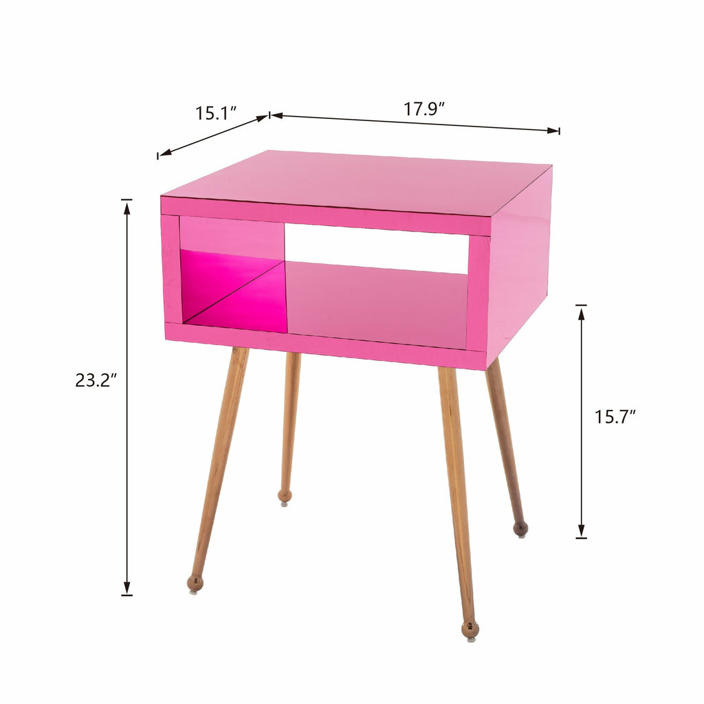 Pale Violet Red Acrylic Mirror Night Stand Multiple Color