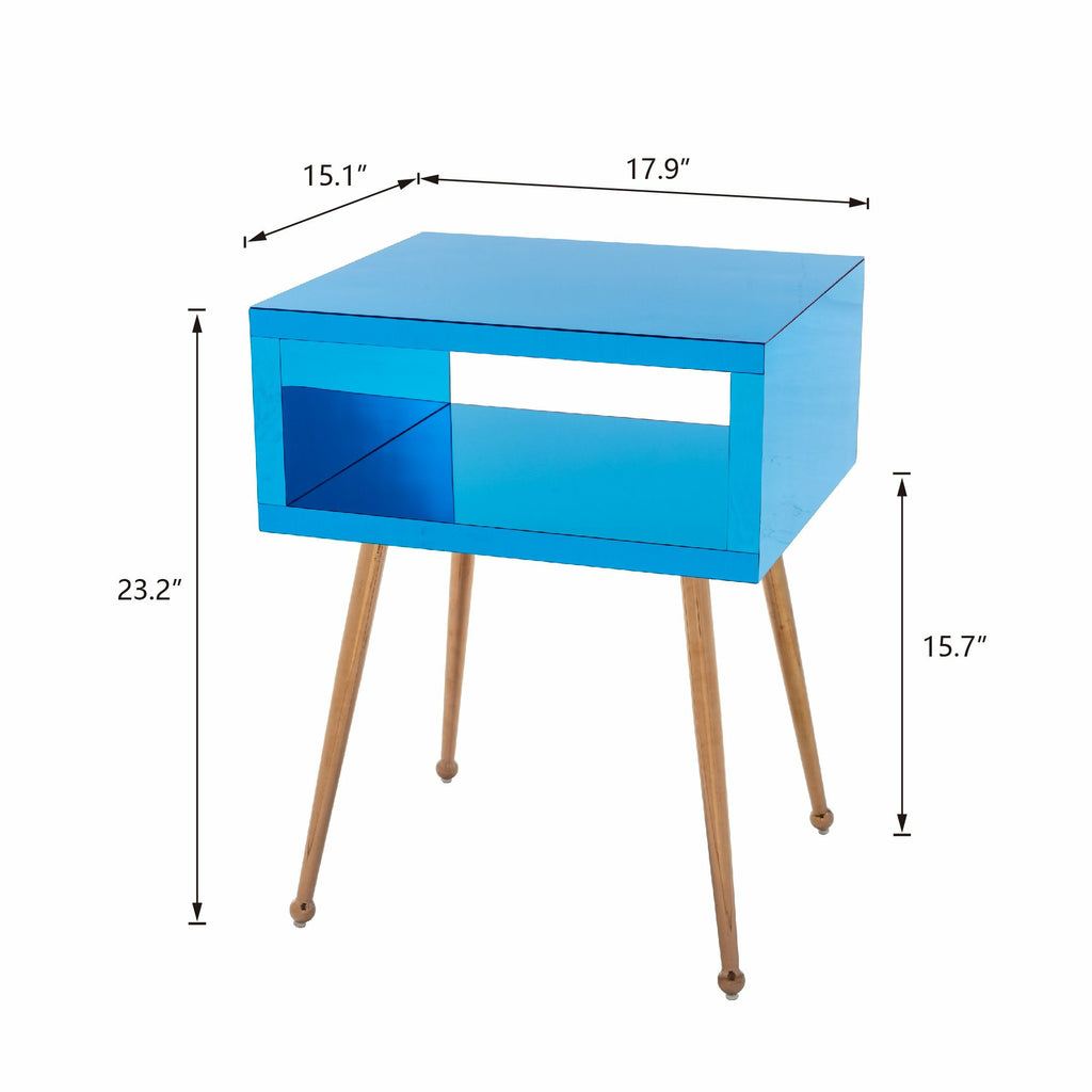 Dodger Blue Acrylic Mirror Night Stand Multiple Color