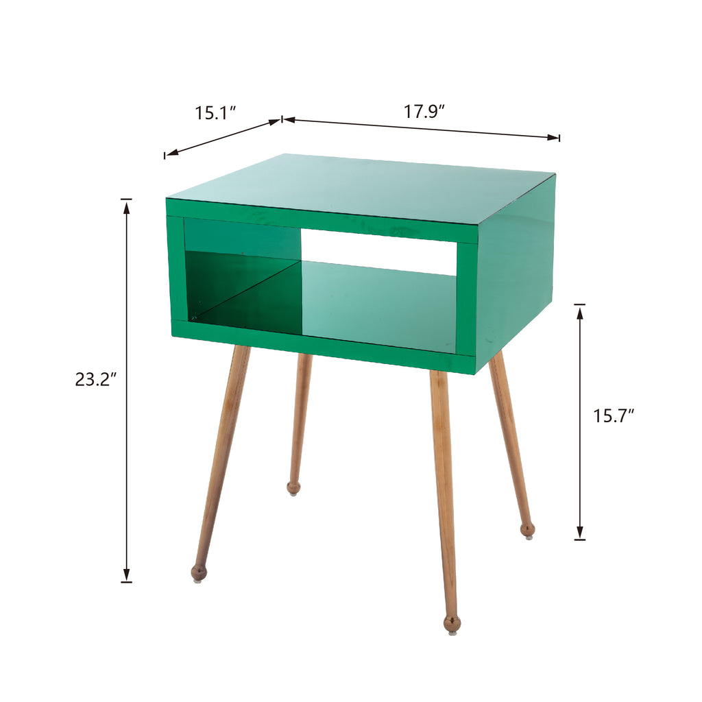 Cadet Blue Acrylic Mirror Night Stand Multiple Color