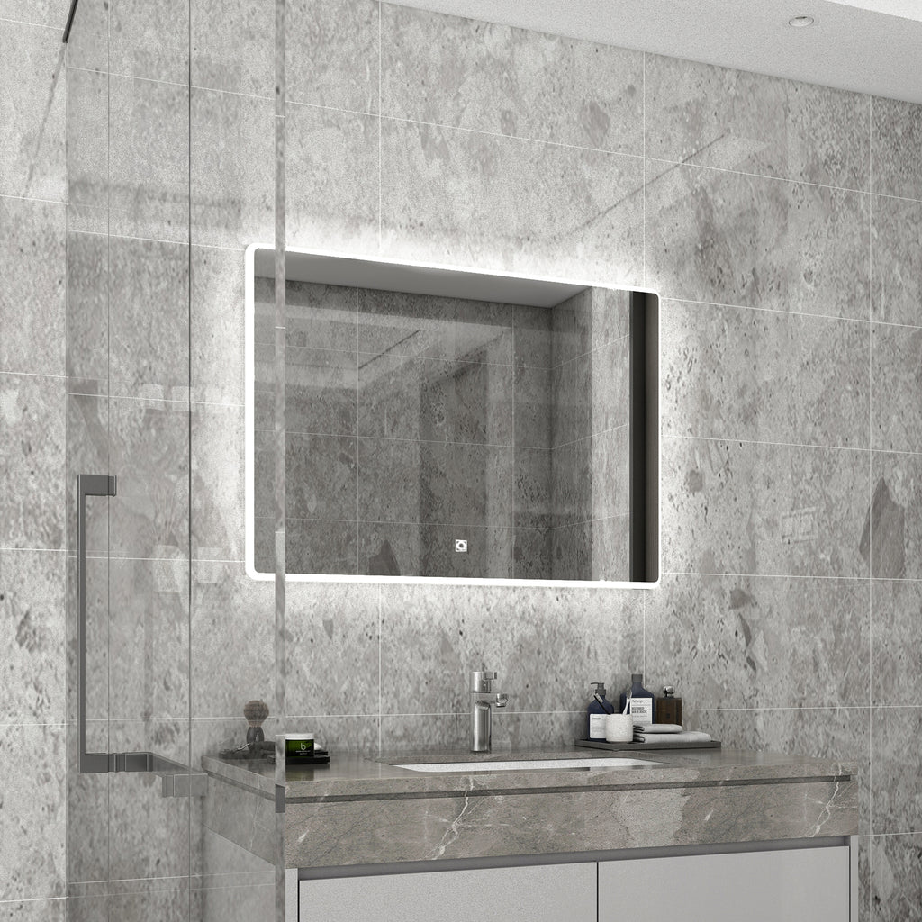 Dim Gray Bathroom Vanity LED Lighted Mirror
