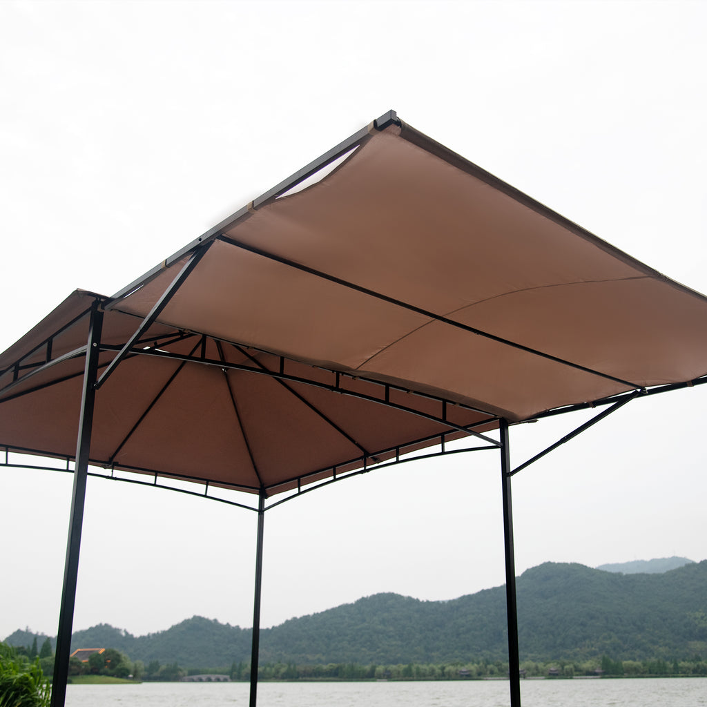 Sienna U-style Foot Easy Assembly Seasonal Shade UV Protection with Extendable Awning Outdoor Gazebo
