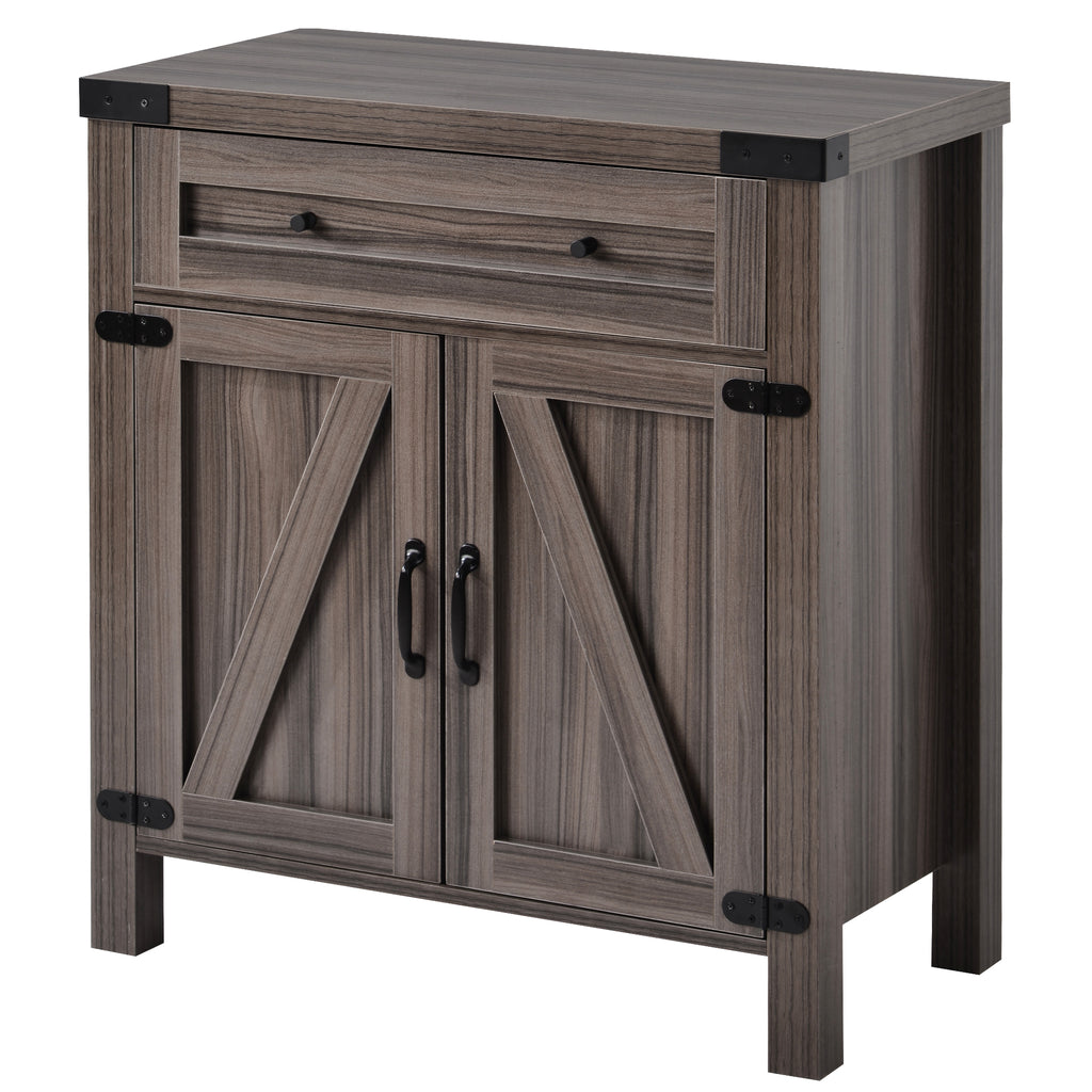 Dim Gray Rustic Console Table with Drawer and Storage for Entryway, Hallway, and Living Room