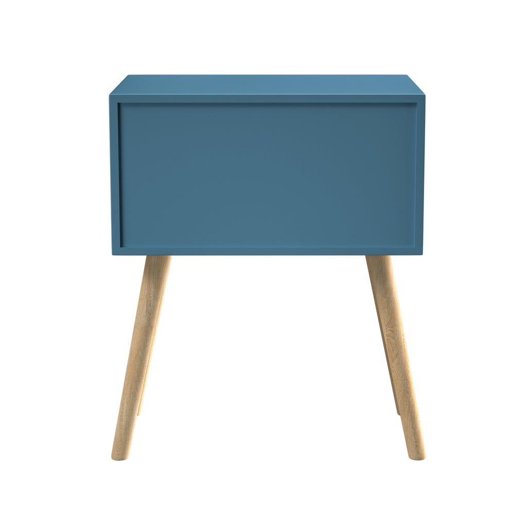 Dim Gray Removable drawers Night Stand with Wood Legs