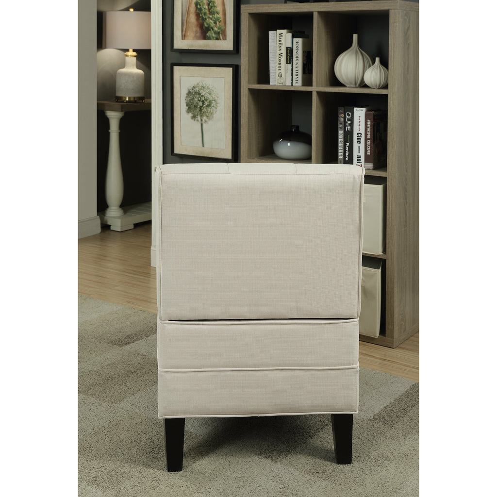 Slate Gray Susanna Accent Chair & Pillow in Cream Linen