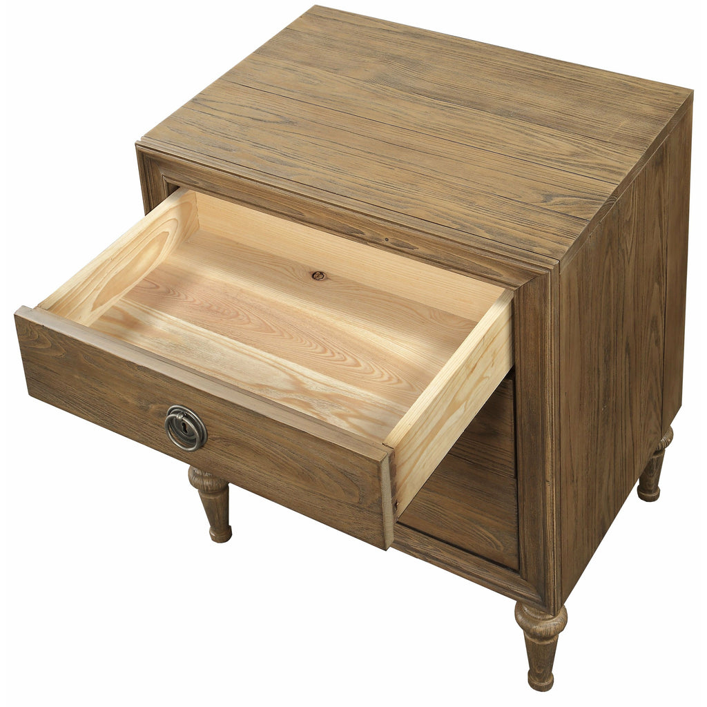Dim Gray Inverness 3-Drawer Nightstand in Reclaimed Oak