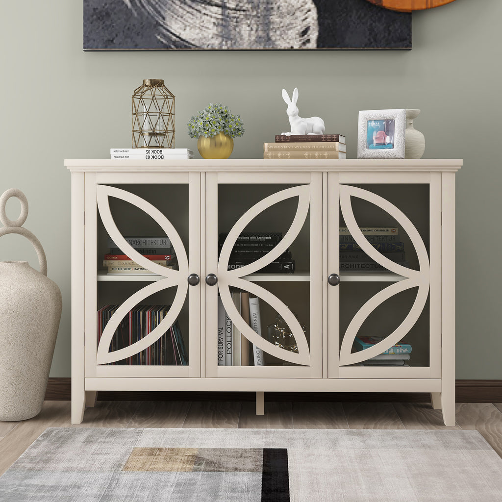 Dark Gray Accent Storage Cabinet Wooden Cabinet with Adjustable Shelf, Modern Sideboard for Entryway, Living Room, Bedroom