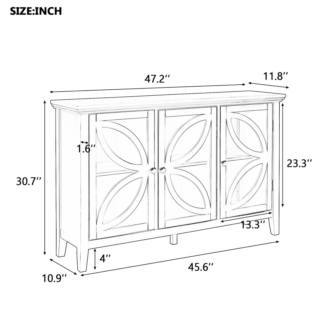 Lavender Accent Storage Cabinet Wooden Cabinet with Adjustable Shelf, Modern Sideboard for Entryway, Living Room, Bedroom