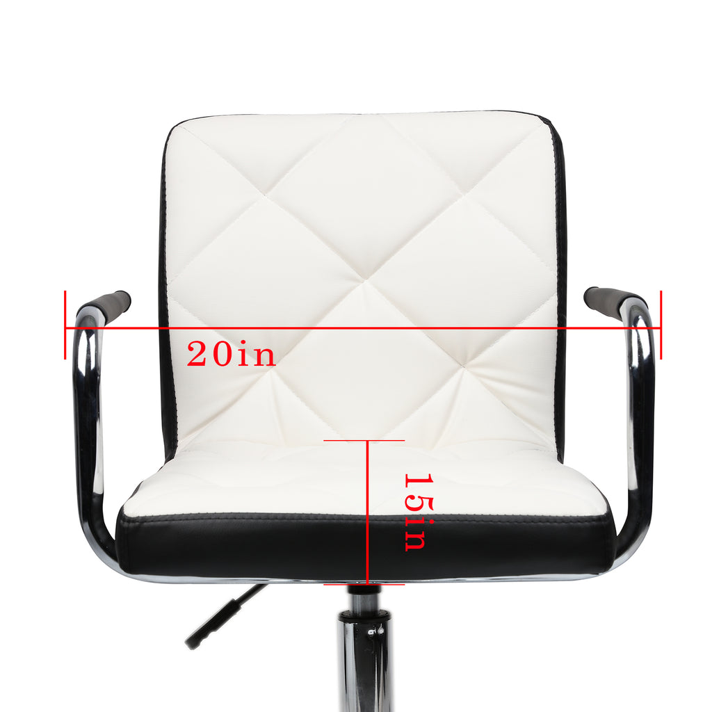 Beige Comfortable Mid Back Modern Adjustable Swivel Home Office Chair Desk Chair Computer Chair w/Armrest Multi Color