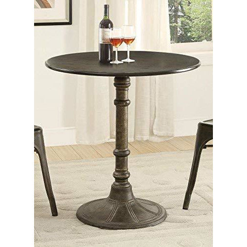 Gray Coaster 100063 | Oswego Round Top Counter Height Bistro Table Dining Sides Desk Bronze