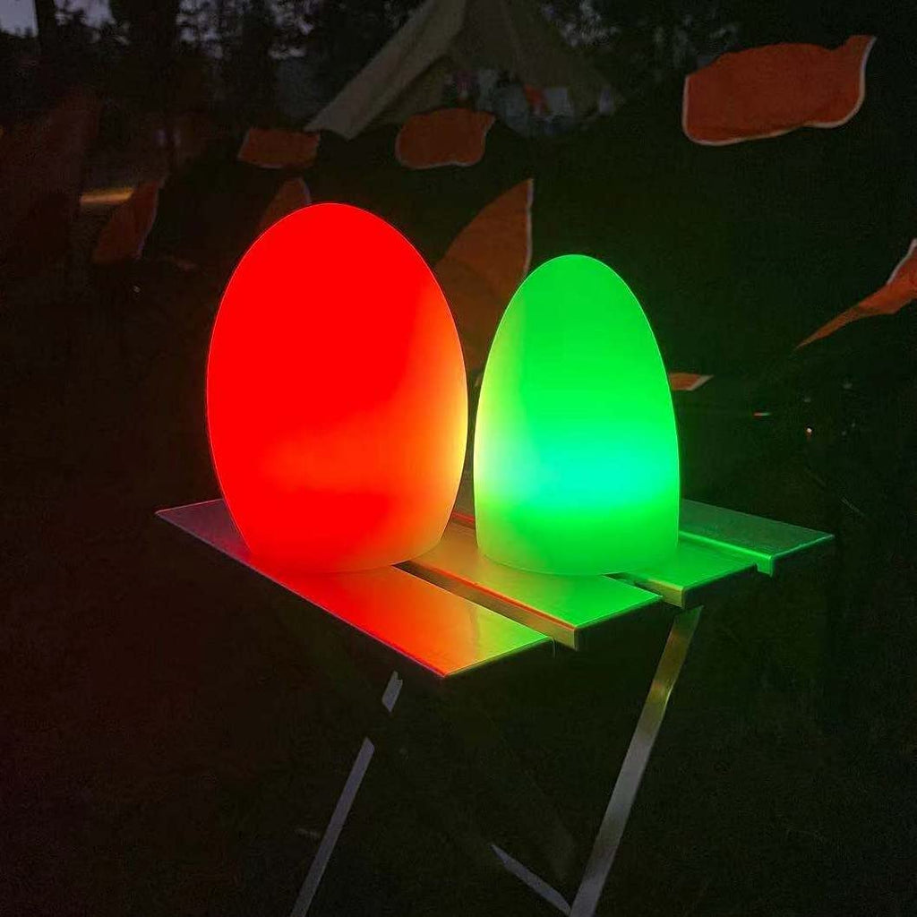Red Egg Shaped LED Table Lamp 16 Color Mode