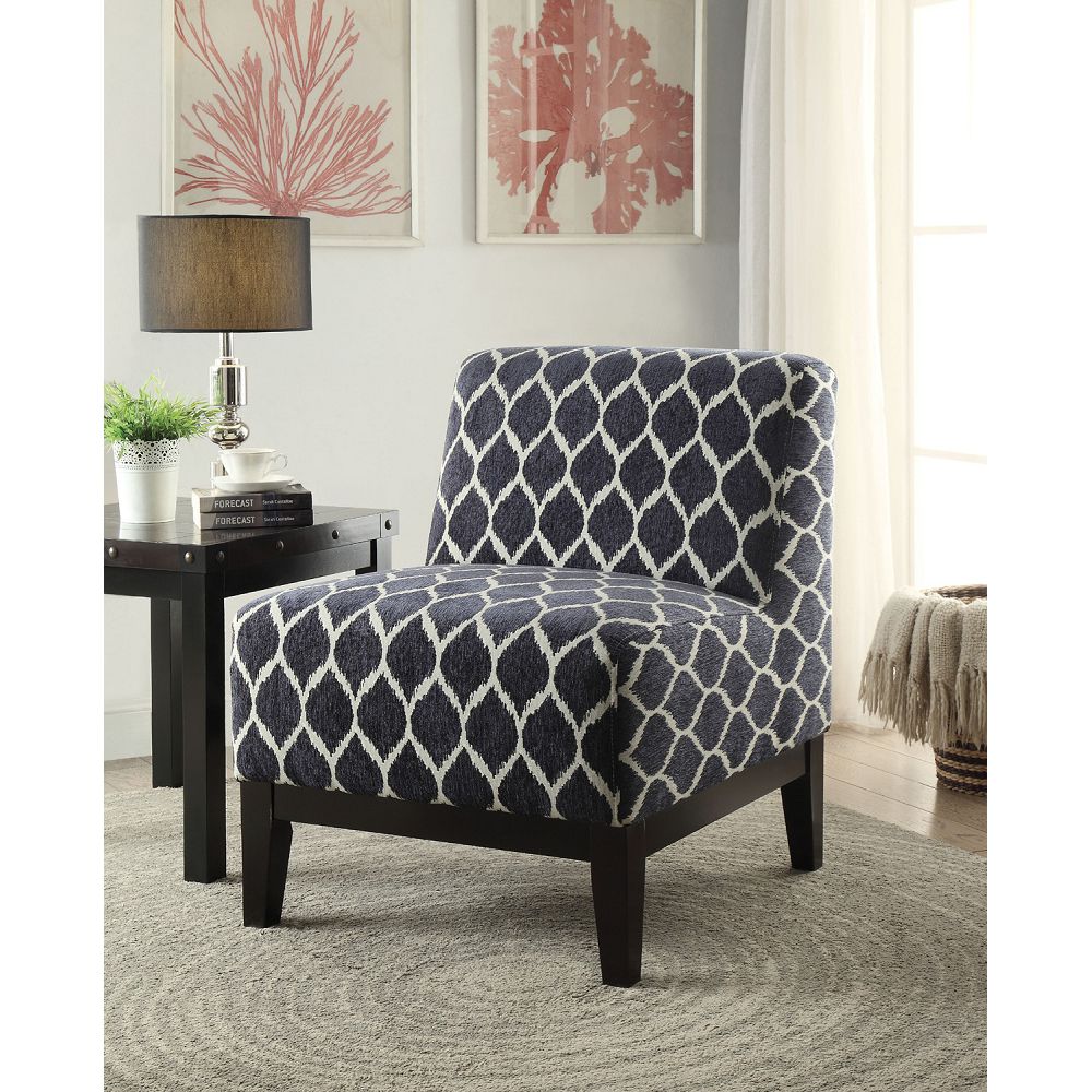 Dark Slate Gray Upholstered Armless Chair Accent Chair Club Chair Pattern Fabric
