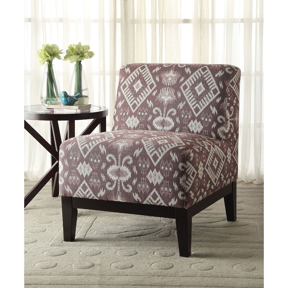 Dim Gray Upholstered Armless Chair Accent Chair Club Chair Pattern Fabric