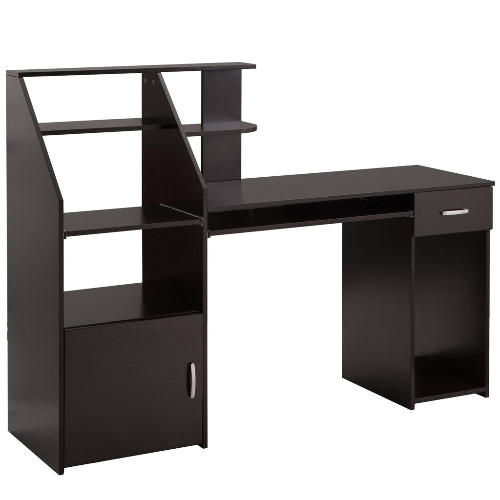 Black Multi-Functions Computer Desk with Cabinet