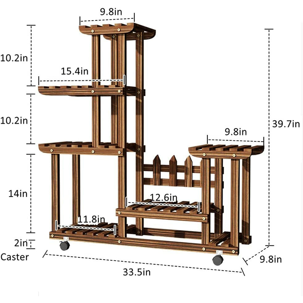 plant tower rack Pine Wood Plant Stand, Plant Display Rack, Multi Tier Plant Shelves, I – BringHome Furniture