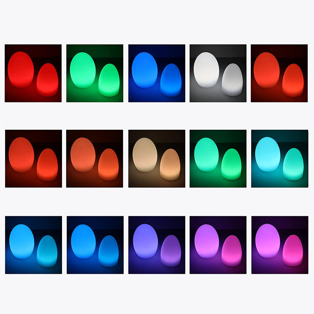 Chocolate Egg Shaped LED Table Lamp 16 Color Mode
