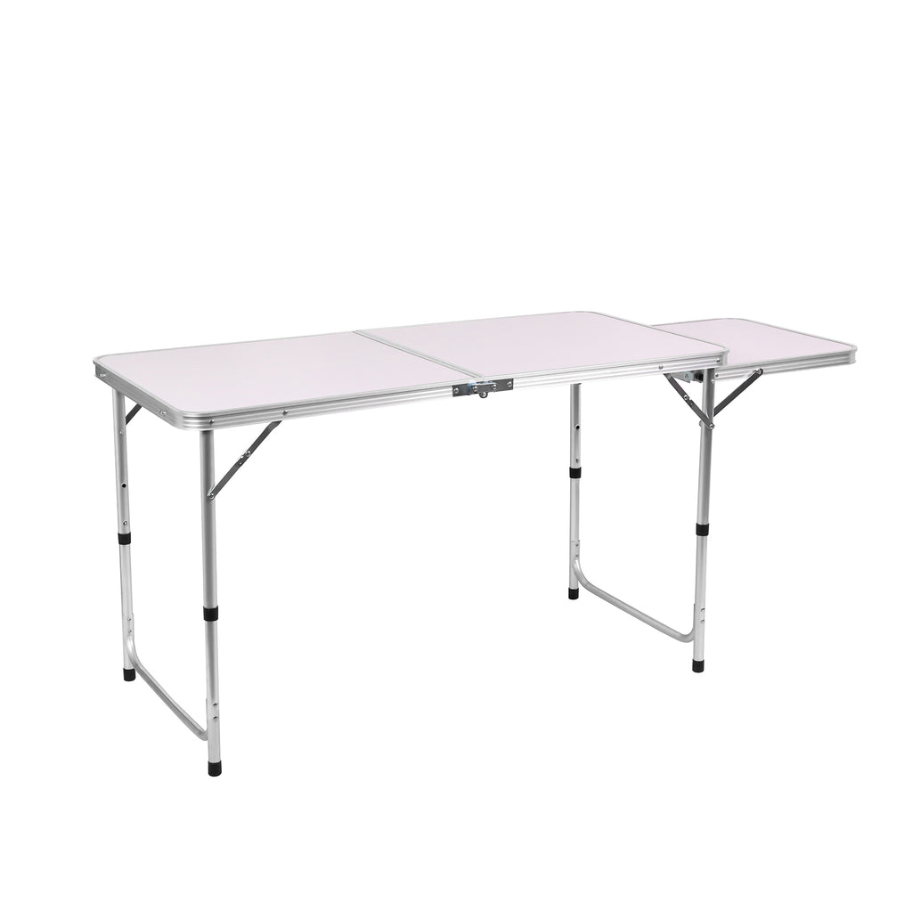 Folding Camping Picnic Table w/Extended Panel, Compact Aluminum Lightw ...