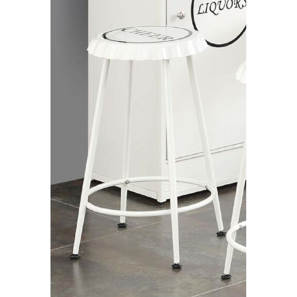 Light Gray Set Of 2 Mant Round Counter Height Stool Backless