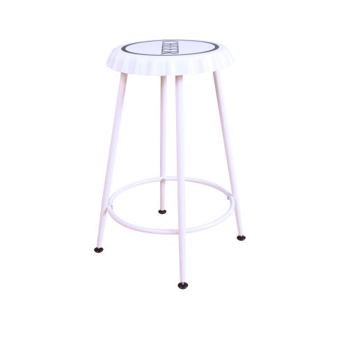 Ghost White Set Of 2 Mant Round Counter Height Stool Backless