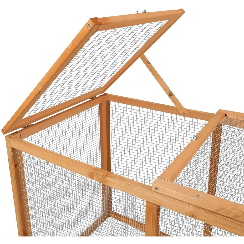 White Smoke Wooden Pet Extreme Hen House Chicken Rabbit Hutch Pet Cage Wood Small Animal Poultry Outdoor Cage
