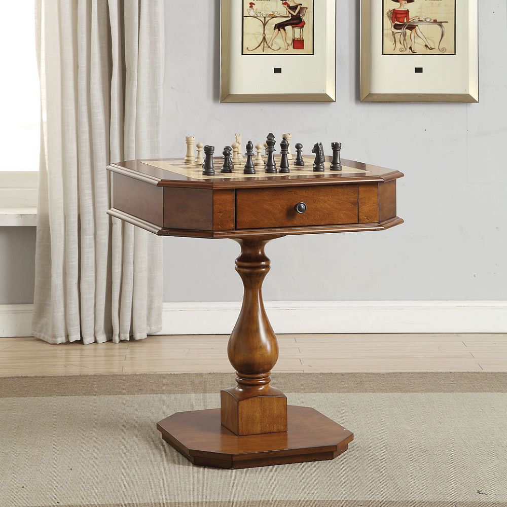 Saddle Brown Bishop Game Table(Cheery/Black)