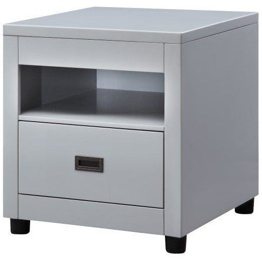 Dark Gray Eleanor End Table With Drawer & Shelf Dove Gray