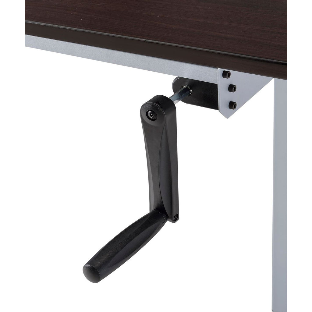 Adjustable Height Desk w/"T" Metal Base in Espresso