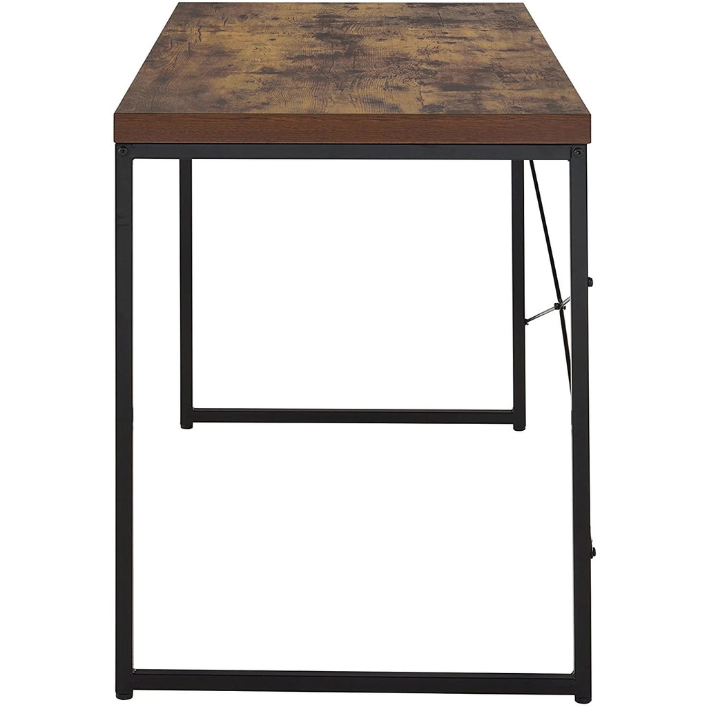 Wooden Top Desk in Weathered Oak & Black