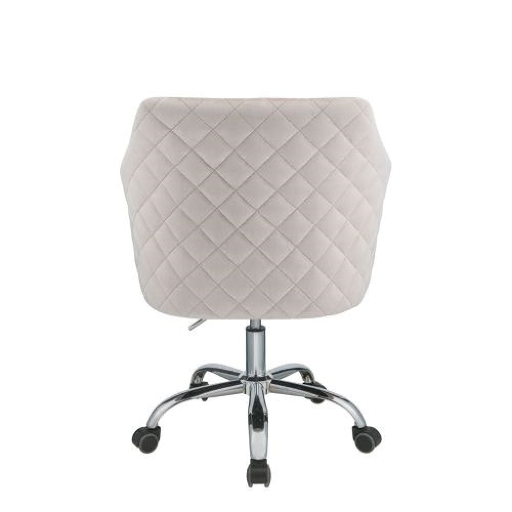 Office Chair in Champagne Velvet & Chrome