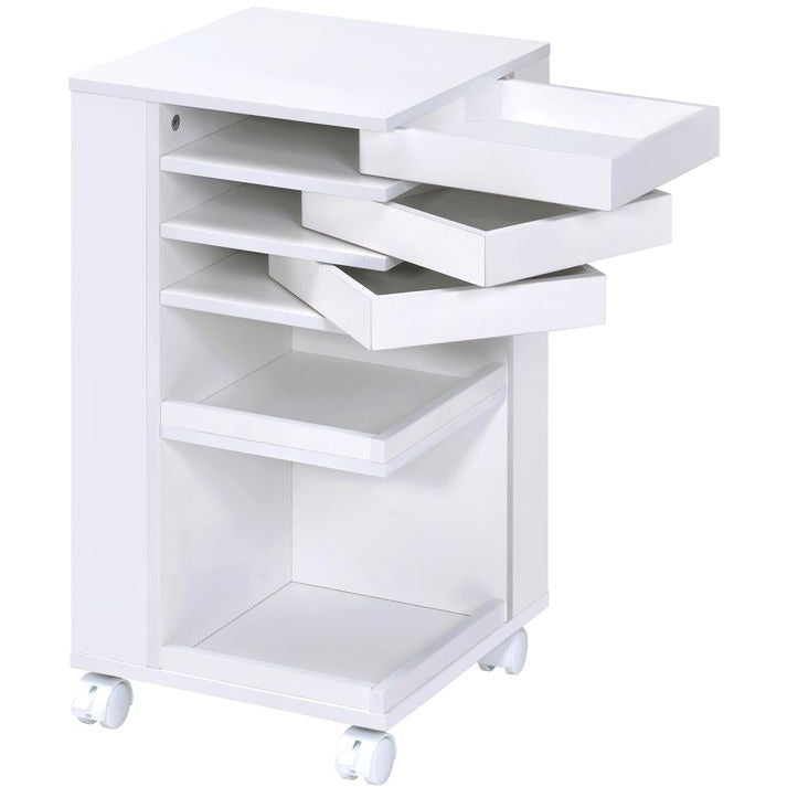 Lavender Nariah Storage Cart With Casters Wheels
