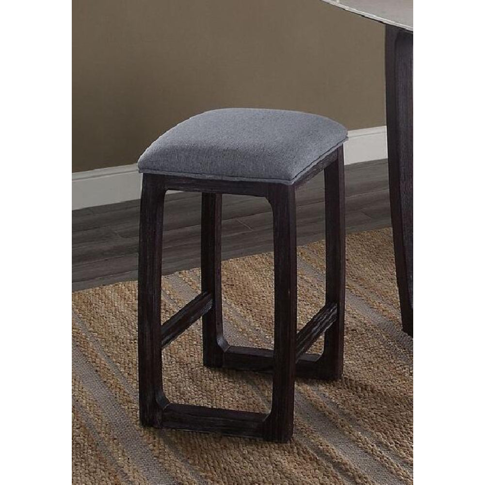 1 Count - Razo Counter Height Stool Fabric & Weathered Espresso BH72937