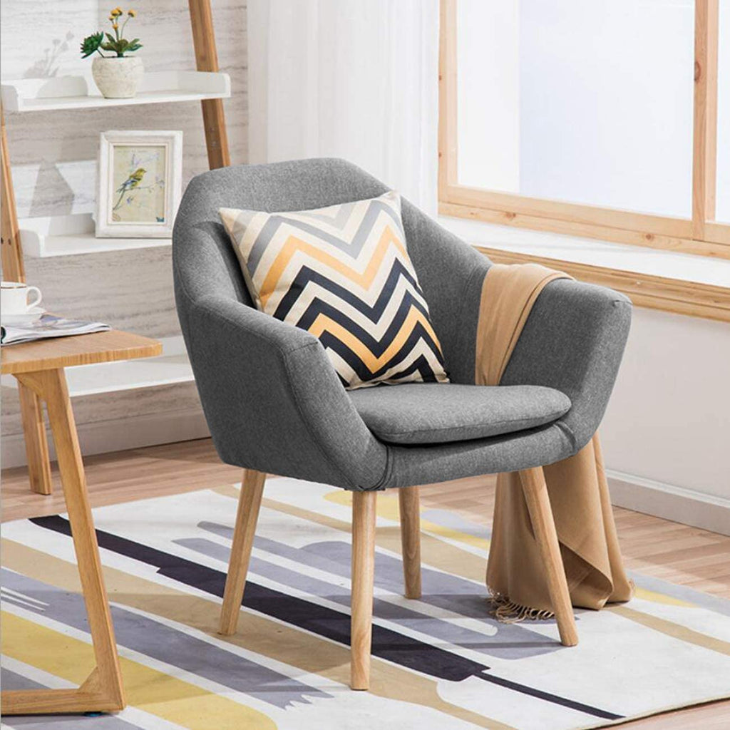Dark Slate Gray Elegant Upholstered Fabric Accent Chair Set Of 2