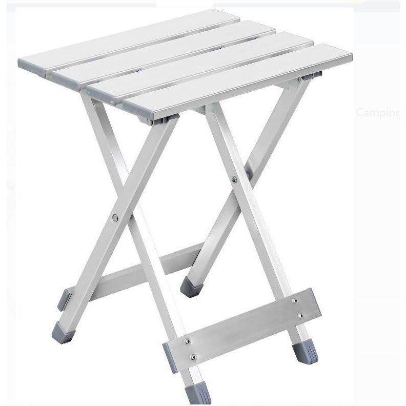 White Smoke Camping Table Small Ultralight Folding Table with Aluminum Table Set of 2