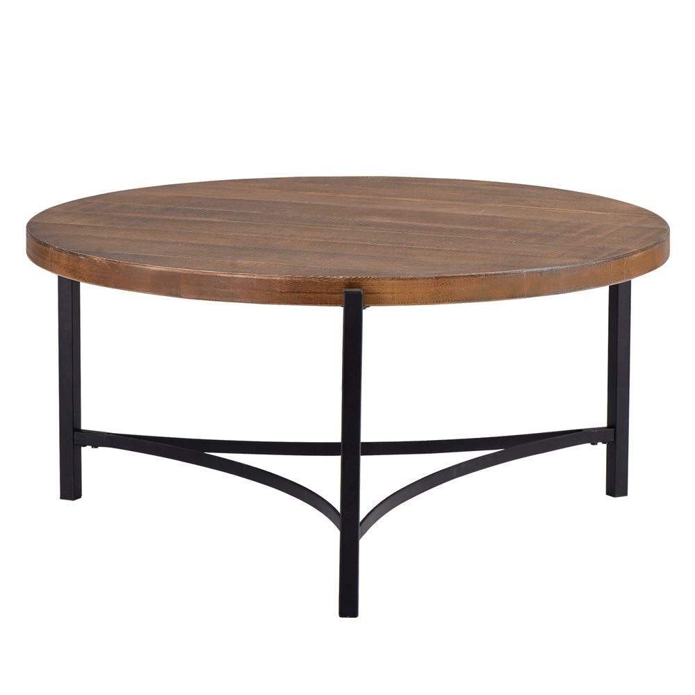 Round Coffee Table Industrial Style Tea Table Metal Frame BH192867