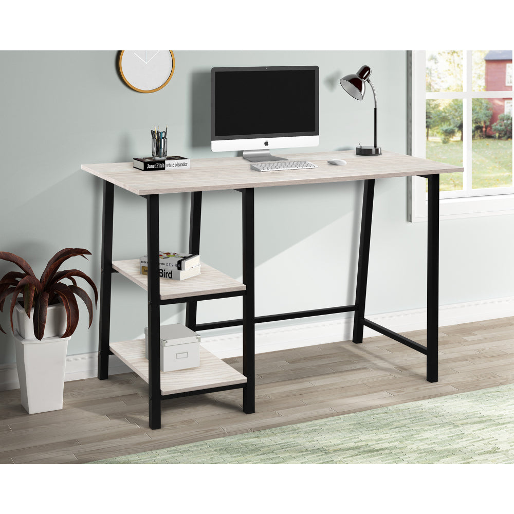 Metal Frame Home Office Desk/Computer Desk with Wood Surface Oak BH42721101