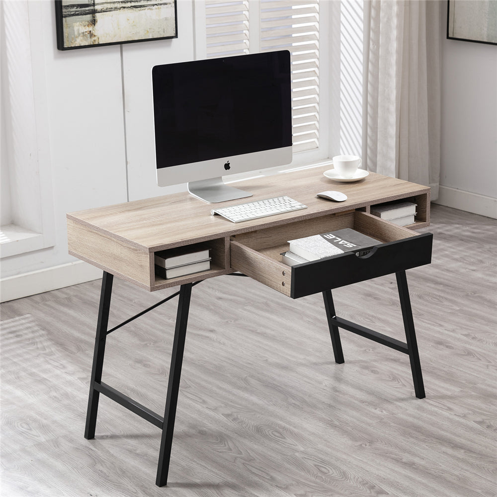 43" Computer Desk with Drawer Home Office Table Black 