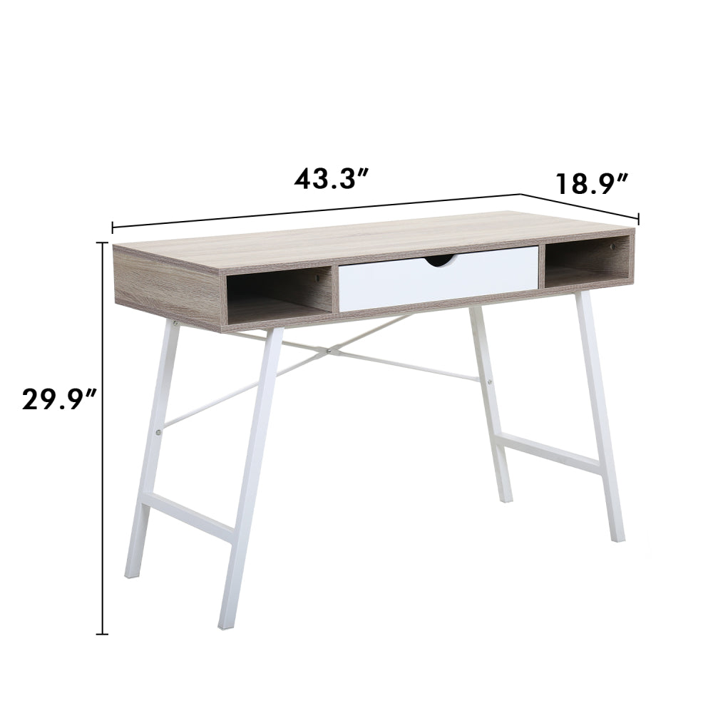 43" Computer Desk with Drawer Home Office Table White 