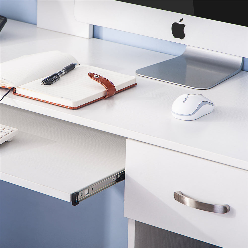 Multi-Functions Computer Desk with Cabinet White