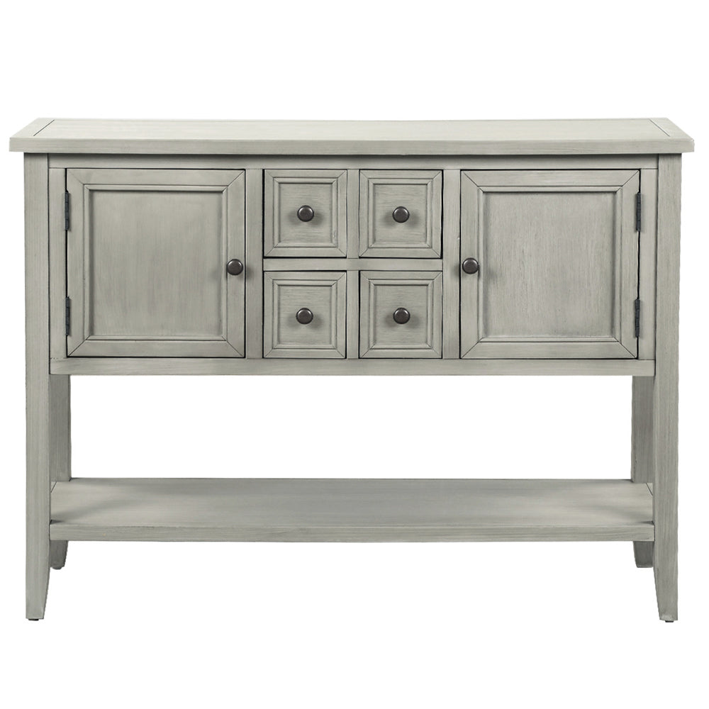 Cambridge Series Buffet Sideboard Console Table with Bottom Shelf & Storage Antique Gray
