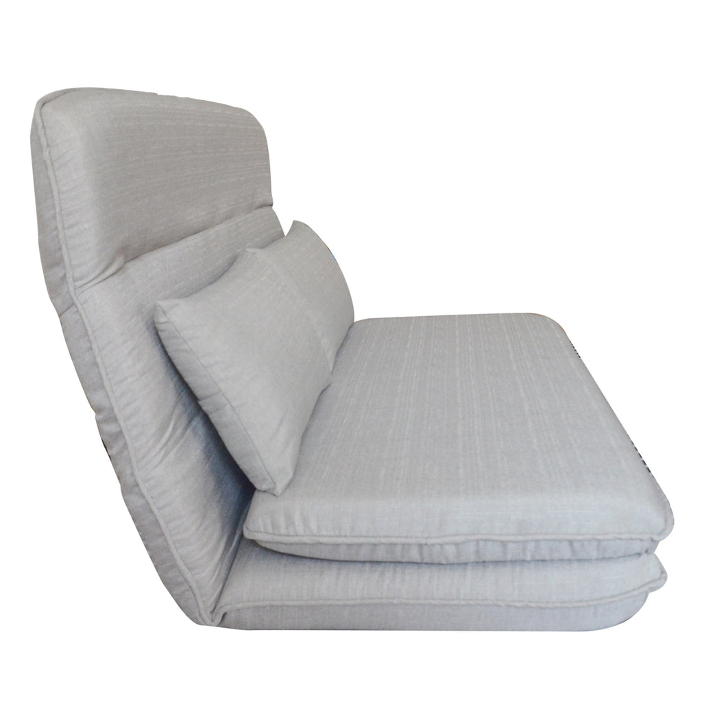 Gray Sofa bed folding lazy sofa floor chair sofa recliner bed with pillow