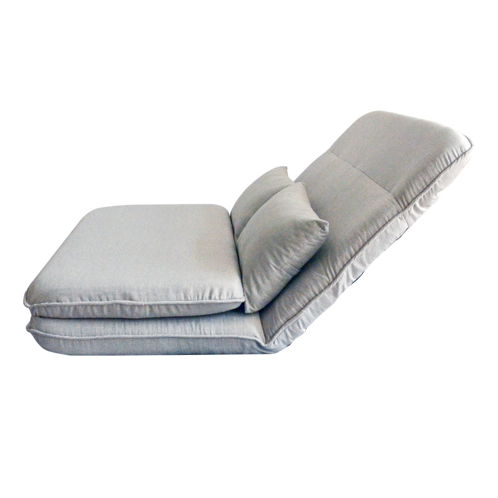 Gray Sofa bed folding lazy sofa floor chair sofa recliner bed with pillow