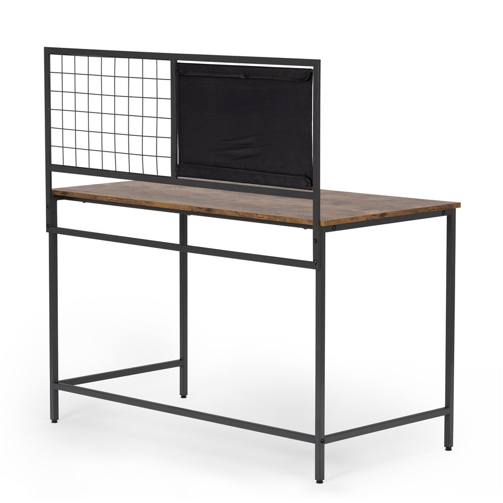 46" Computer Desk With Mesh Shelf Home Office Desk Brown BH51529307