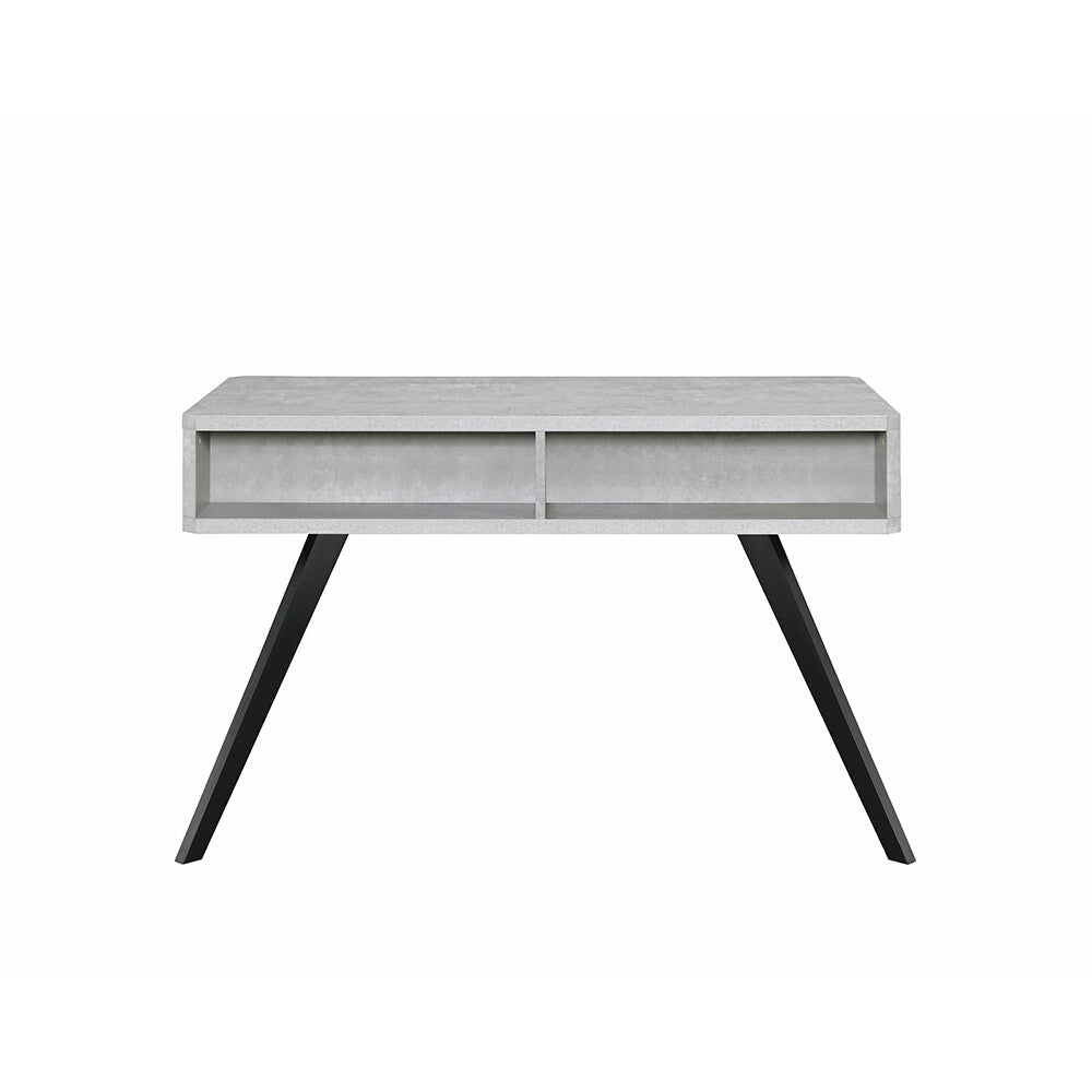 Magna Desk With 2 Drawers & 2 Storage Compartments in Faux Concrete & Black BH92530