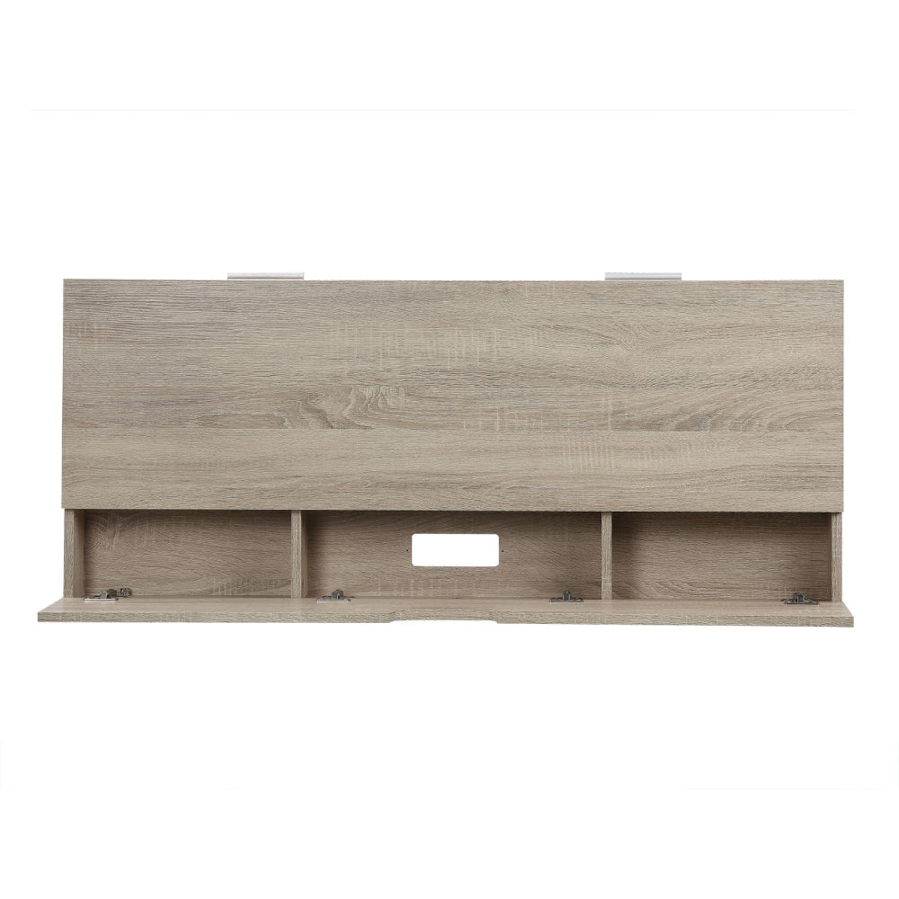 Yaseen Desk With 2 Drw + 3 Hidden Top Compartments Natural & Nickel BH92575