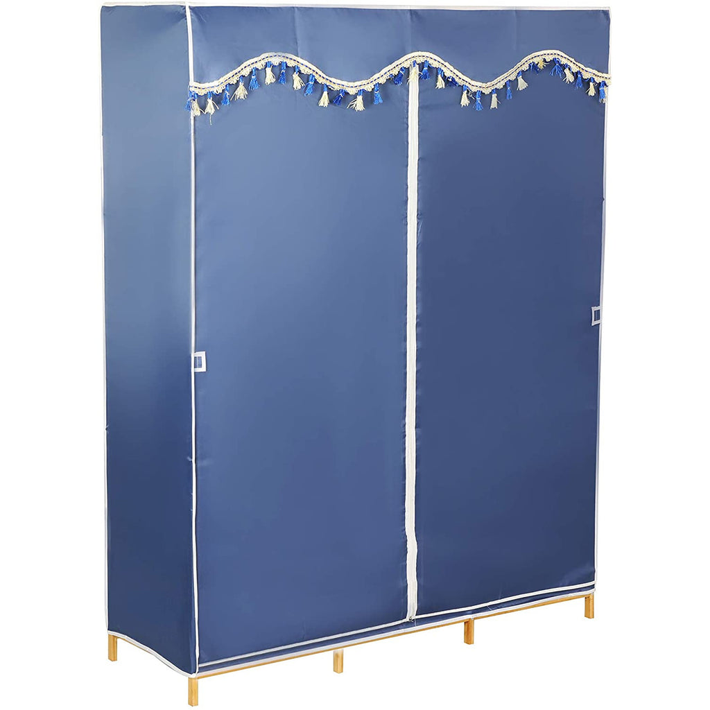 Slate Gray Portable Closet Wardrobe Storage Organizer Blue (Small/Medium)